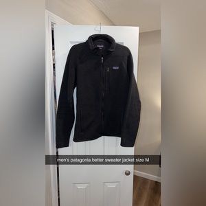 Men’s black Patagonia Better Sweater fleece jacket size M